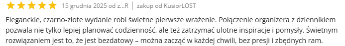 Opinia potwierdzonego kupującego z Allegro o Planerze Kulturalnym